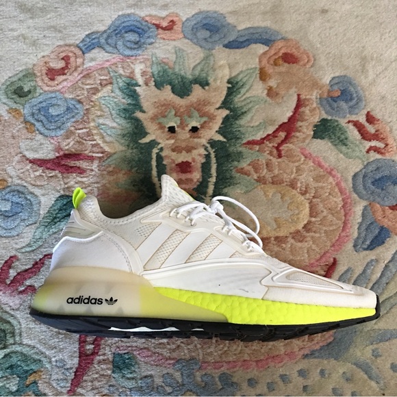 Adidas ZX 2K Boost White Solar Yellow FW0480 (2020) Size Mens 10 - Picture 5 of 12